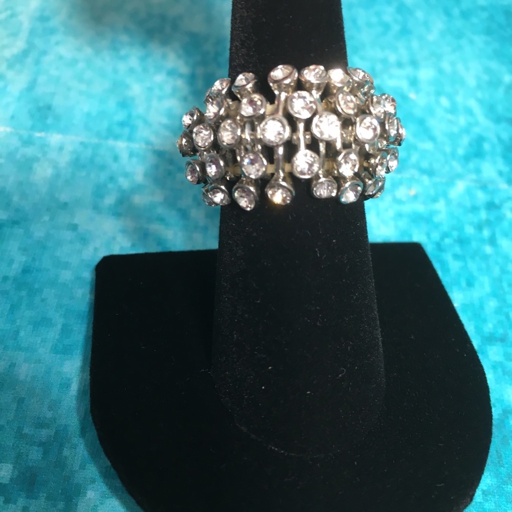 Multiple Crystal Contemporary Stretch Ring - image 4